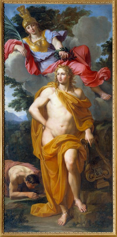 Apollo Crowned by Minerva by Noël Coypel