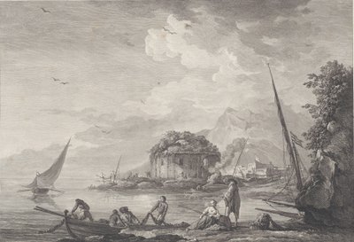 View of the Remains of the Temple of Venus on the Isle of Nisida Close to Pouzzol by Noël Le Mire