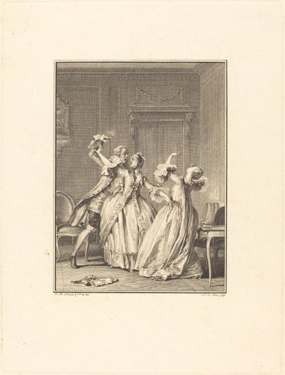 The Slap by Noël Le Mire after Jean Michel Moreau