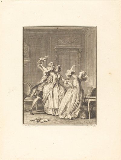 The Slap by Noël Le Mire after Jean Michel Moreau