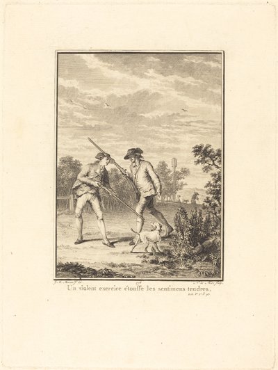 A Violent Exercise Stifles Tender Feelings by Noël Le Mire after Jean Michel Moreau
