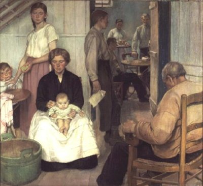 The Back Parlour, Cafe Loos, Etaples by Nora Lucy Mowbray Cundell