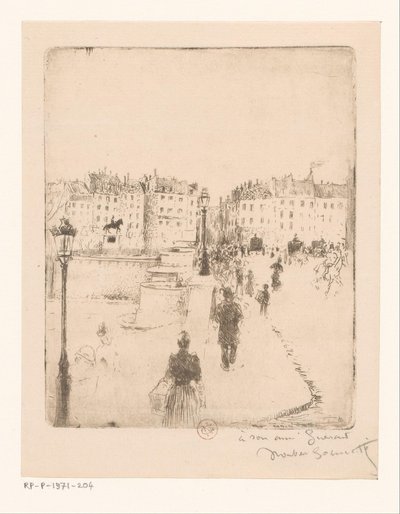 View of the Pont Neuf in Paris by Norbert Goeneutte
