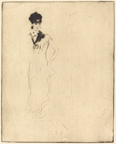 Sketch of a Young Lady in Violet by Norbert Goeneutte