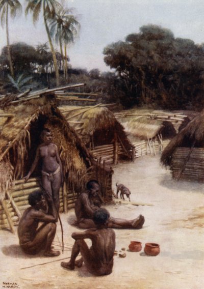 A Village in Santo, New Hebrides by Norman Hardy