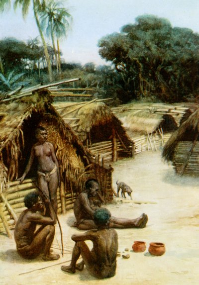 A Village in the New Hebrides, 1908 by Norman Hardy