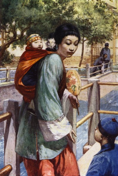 China: Girl and baby by Norman Hardy