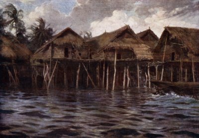 Motu Village from the Sea by Norman Hardy