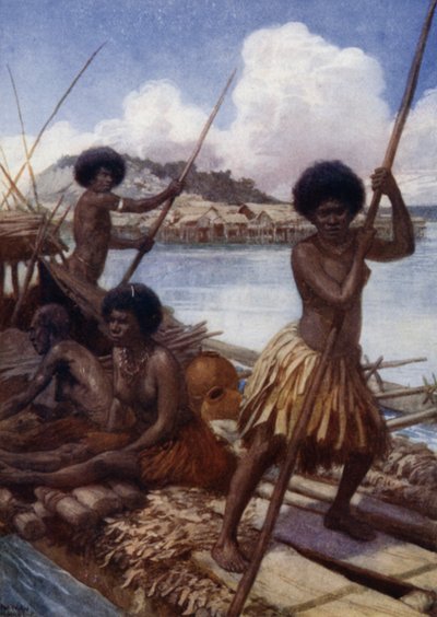 Off to Market, British New Guinea by Norman Hardy