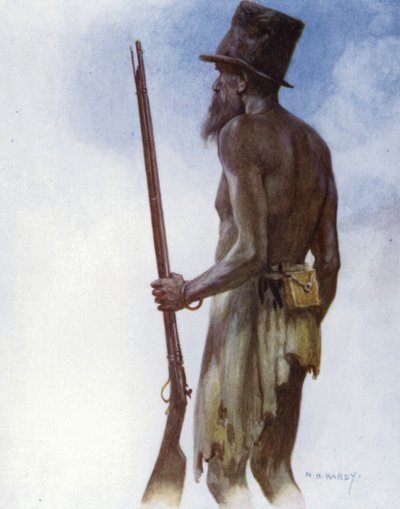 Old Cannibal Chief whom the Artist met on the Island of Aoba, New Hebrides by Norman Hardy