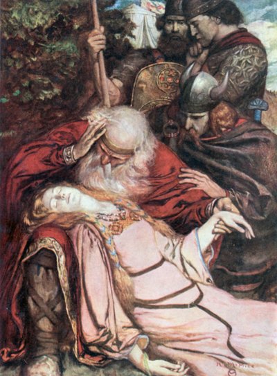 Lear, "Cordelia, Cordelia". King Lear – Act V, Scene 3 by Norman Mills (after) Price
