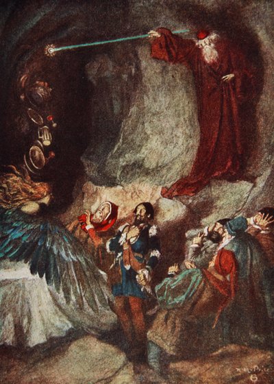 The Feast Vanished Away, The Tempest Act III, Scene 3, Illustration from 