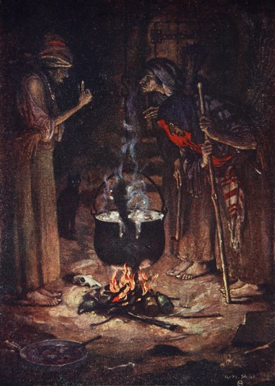 The Weird Sisters, Macbeth, Act IV Scene 1, illustration from 