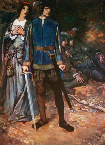Valentine, "I Dare Thee But to Breathe Upon My Love". Two Gentlemen of Verona – Act V, Scene 4 by Norman Mills (after) Price