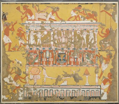Building a Catafalque, Tomb of Ipuy, c. 1279–1213 BC by Norman de Garis Davies