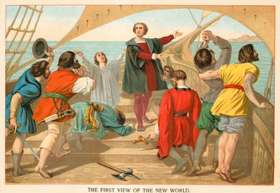 The first view of the New World by North American