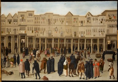 Town Scene in Lisbon by Northern European School