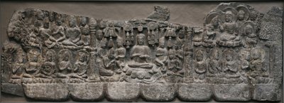 Wall Sculpture: Heavenly Gatherings of Buddhas and Bodhisattvas, Handan, Hebei Province, 550-577 by Northern Qi Dynasty Chinese Scool