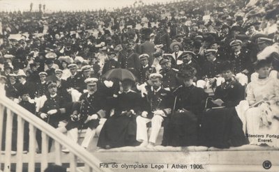 Dignitaries watching the 1906 Olympic Games, Athens by Norwegian Photographer