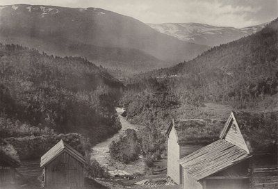 Looking East from Stalheim Hotel by Norwegian Photographer