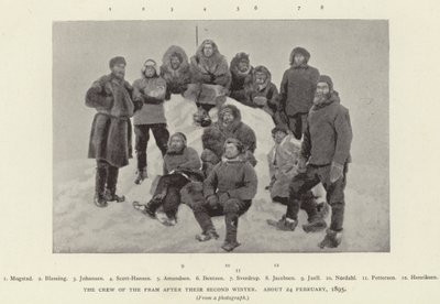 The Crew of the Fram after their second winter, about 24 February 1895 by Norwegian Photographer
