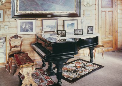 Interior of the living room in the house of Edvard Grieg by Norwegian School