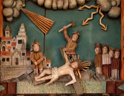 Jesus Being Nailed to the Cross (detail) by Norwegian School