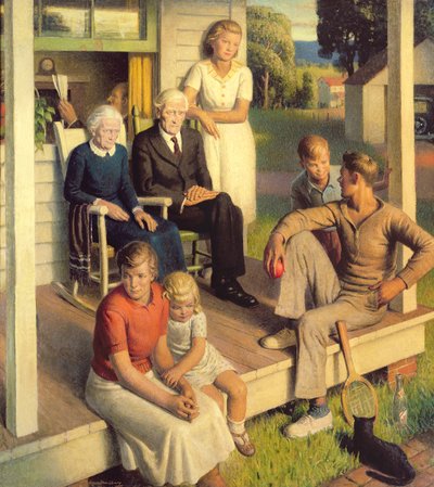 No More Chores, Family on Vacation by Norwood MacGilvary