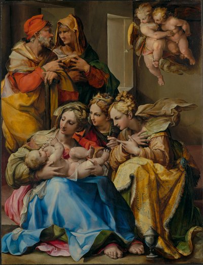 Holy Family with Saints Anne, Catherine of Alexandria, and Mary Magdalene by Nosadella
