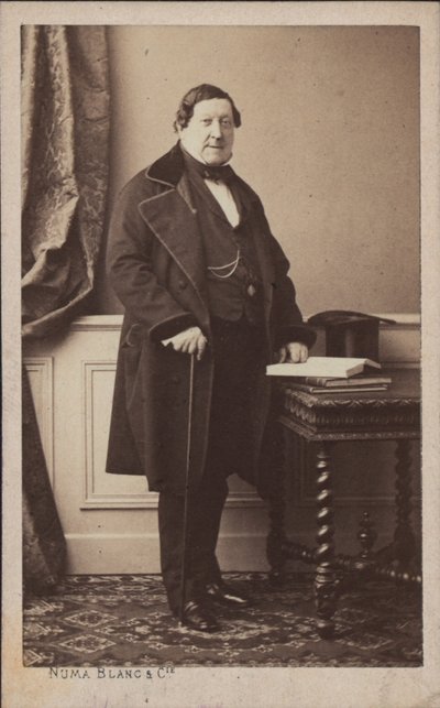 Portrait of the composer Gioachino Antonio Rossini 1792-1868 by Numa Blanc