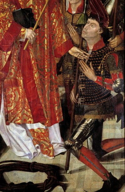 Saint Vincent, Patron of Lisbon Polyptych of Saint Vincent of Zaragoza Surrounded by Bishops and Knights (detail) by Nuno Goncalves or Gonzalvez