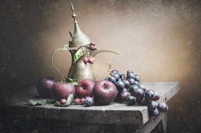 Rustic Fruit and Dallah by OSAMA OMAR ALIE