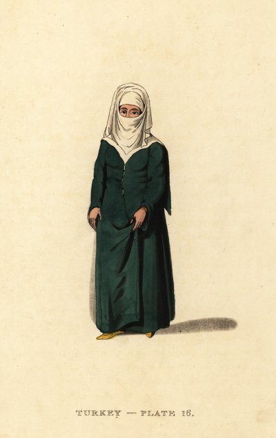 Turkish woman of Constantinople by Octavian (after) Dalvimart