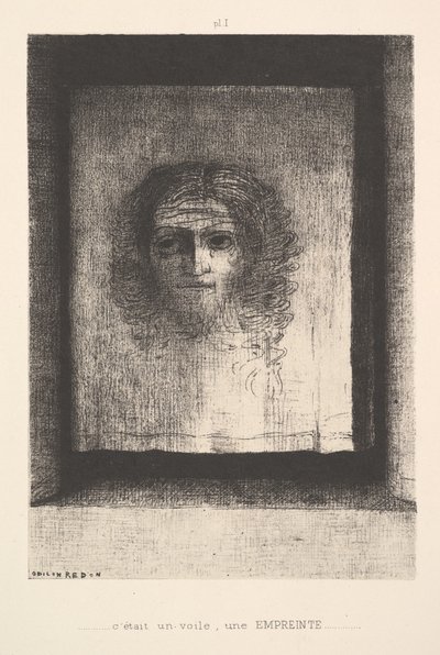 A Veil, a Printed Image by Odilon Redon