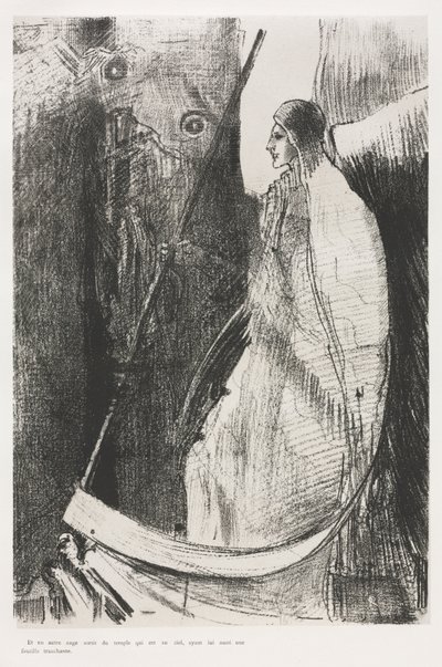 And Another Angel Came Out of the Temple which is in Heaven, and He also Having a Sharp Sickle by Odilon Redon