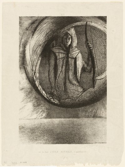 And Beyond, the Astral Idol, the Apotheosis, Plate 2 of 6 by Odilon Redon