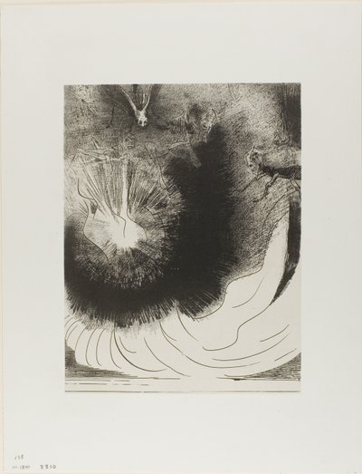 And There Fell a Great Star From Heaven, Burning as it Were a Lamp, plate 5 of 12 by Odilon Redon