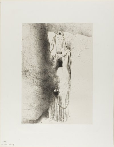 And the Angel Took the Censer, plate 4 of 12 by Odilon Redon