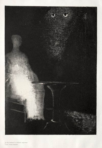 Below, I Saw the Vaporous Contours of a Human Form by Odilon Redon