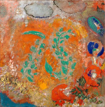 Composition. Flowers without Vase by Odilon Redon