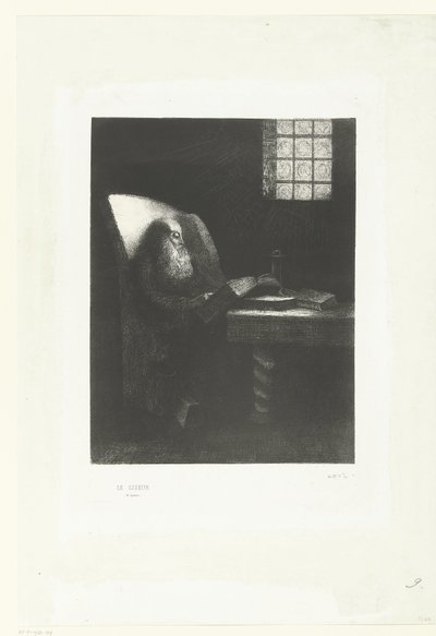The Reader (Portrait of Rodolphe Bresdin) by Odilon Redon