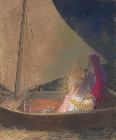 The Barge. Around 1902 by Odilon Redon