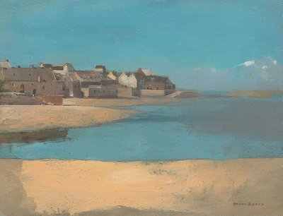 Village by the Sea, Brittany. Around 1880 by Odilon Redon