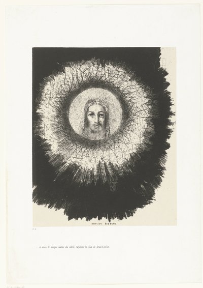 And in the Disk of the Sun Shone the Face of Christ by Odilon Redon