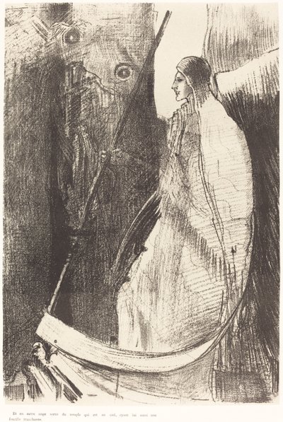 And Another Angel Came Out of the Temple Which Is in Heaven, and He Also Having a Sharp Sickle by Odilon Redon