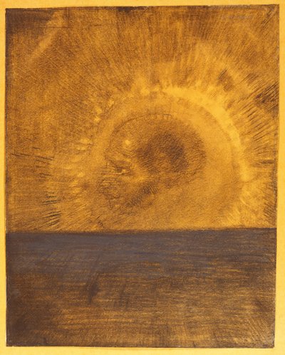 Floating Head by Odilon Redon