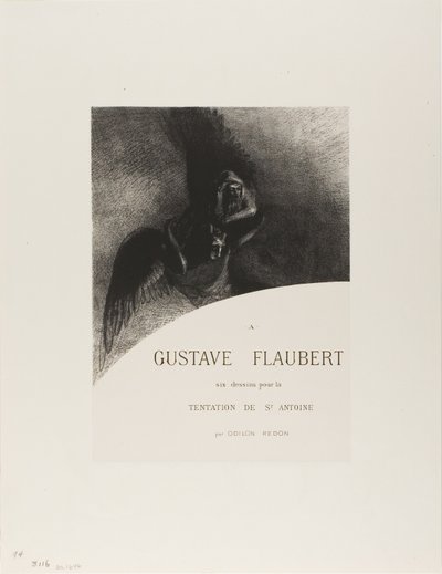 Frontispiece to A Gustave Flaubert by Odilon Redon