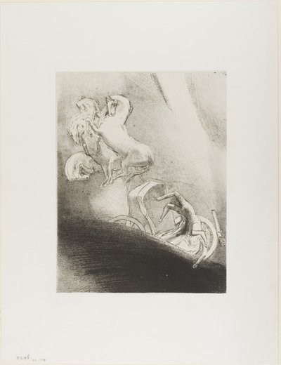He Falls Head Foremost Into the Abyss, plate 17 of 24 by Odilon Redon