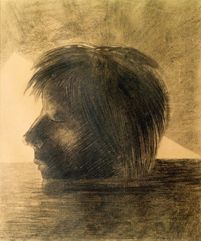 Head of Orpheus on the Water or The Mystic by Odilon Redon