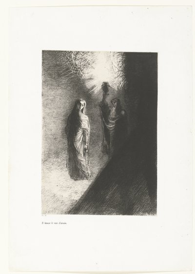 He Holds Up the Bronze Vase (Temptation of Saint Anthony) by Odilon Redon